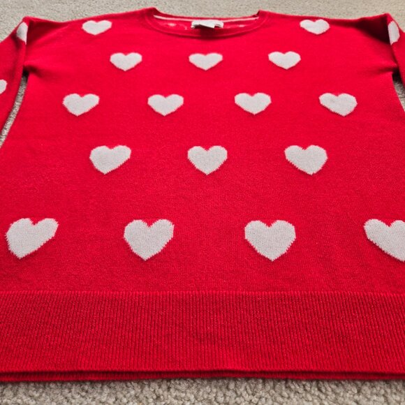 NWOT Christian Siriano 100% Cashmere Heart Sweater - Picture 5 of 15